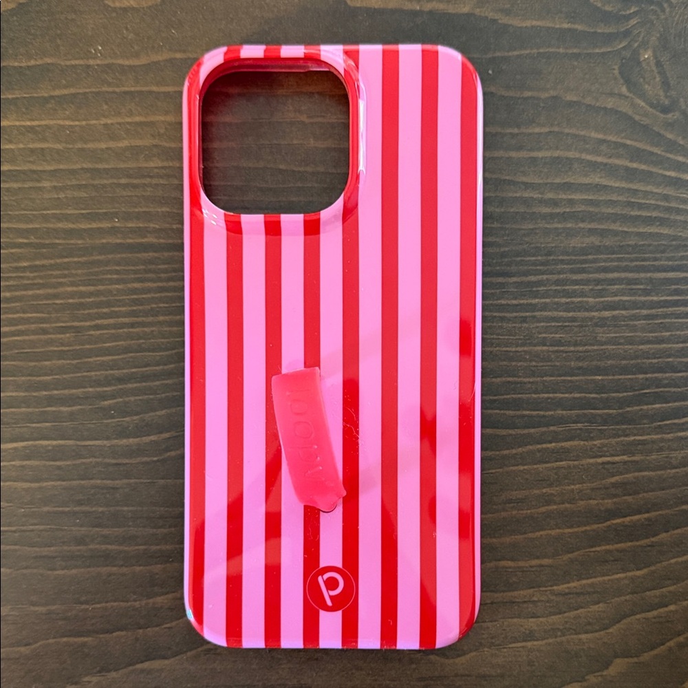 Loopy Red and Pink Striped Phone Case iPhone 14 Pro Max